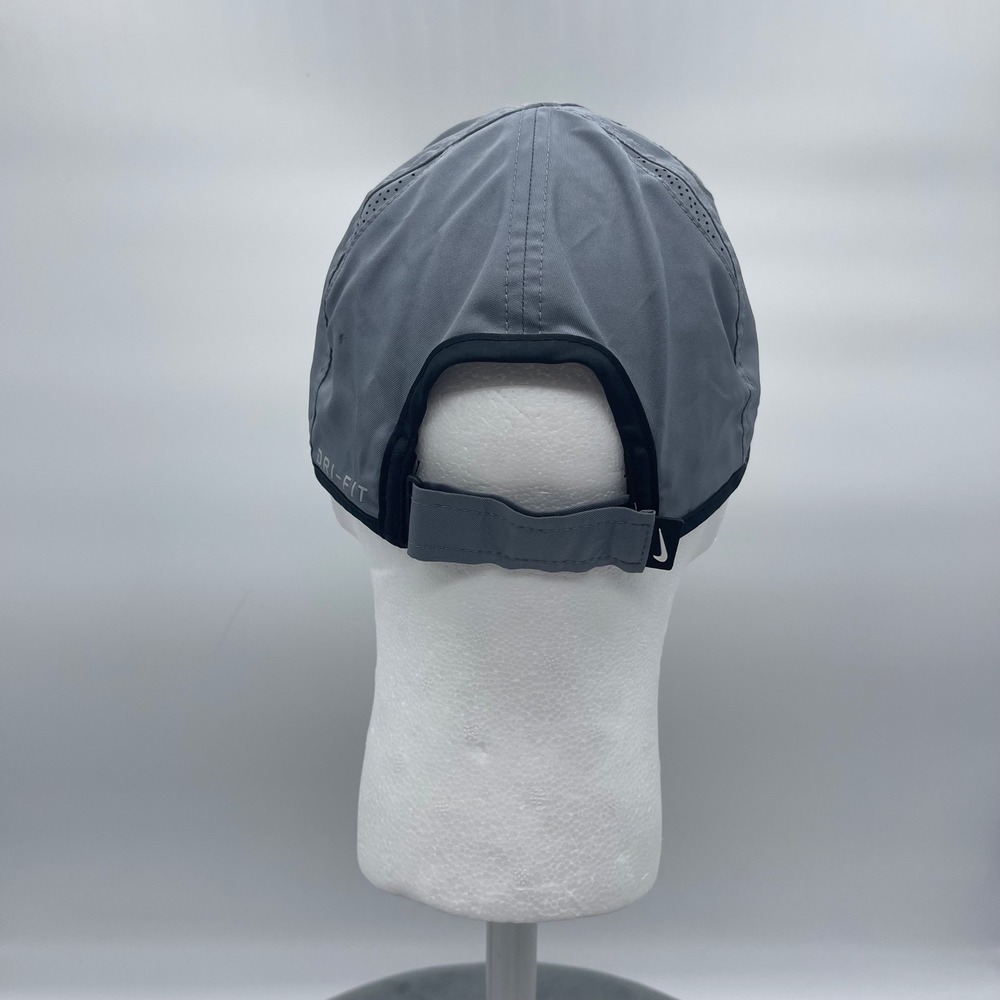 Nike 679421-065 OSFM Grey Featherlight Dri-FIT‎ Summer Running Hat Strapback Cap - Picture 8 of 11